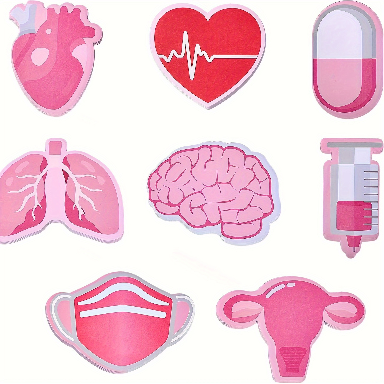 

8pcs Mini Funny Nurse Sticky Notes, Nursing Student School Stationary Essentials Nurse Gifts Booklet Self Stick Note Pads For Hospital Supplies