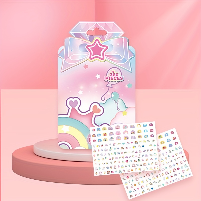 

360pcs Children's Luminous Nail Stickers, Luminous Bronzing Model Stickers, Nail Stickers For Girls