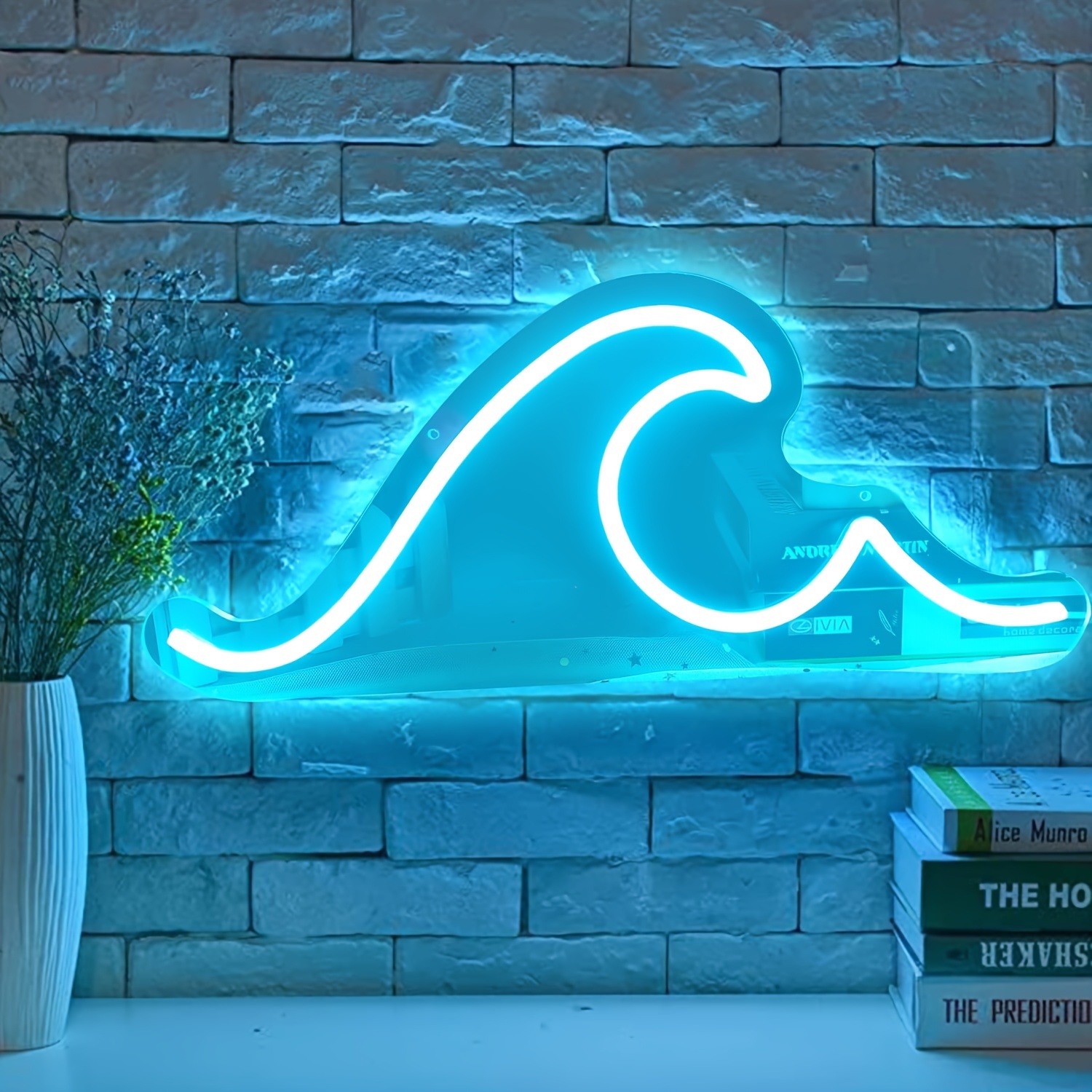 Wave Neon Signs Bedroom Led Neon Signs Wall Decor Wave Sign - Temu