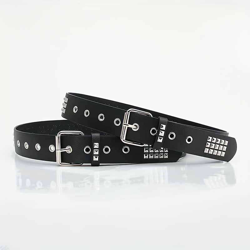 Studded Belt Metal Punk Rock Rivet Belt Emo Pyramid Stud Belt