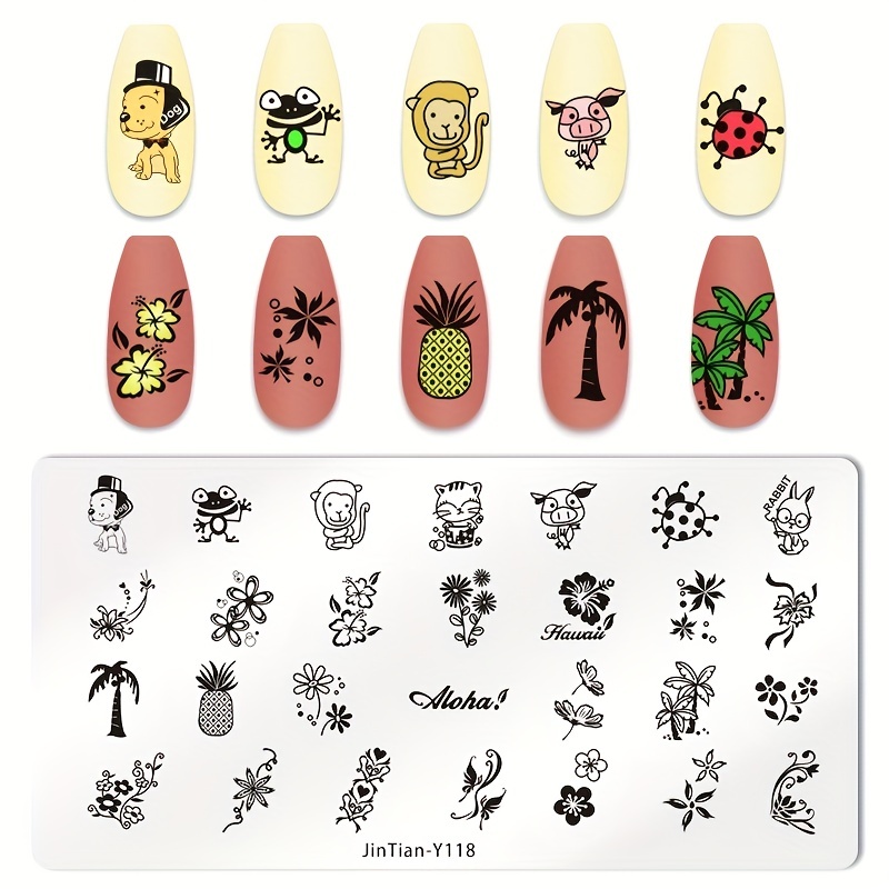 Stainless Steel Nail Stamping Plates Image Stamp Template Nail Art Decoration