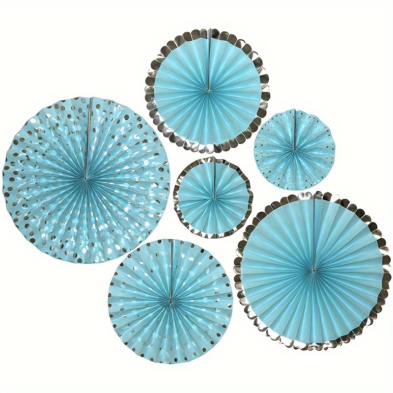 Colorful Paper Fan Flower Set Hanging Paper Fan Party Set - Temu