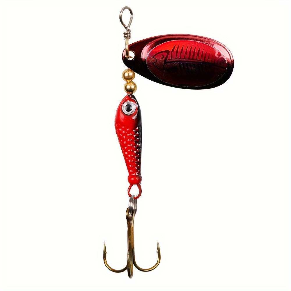 Fishing Spinnerbait Bass Trout Fishing Lure Spoon 3d Eyes - Temu