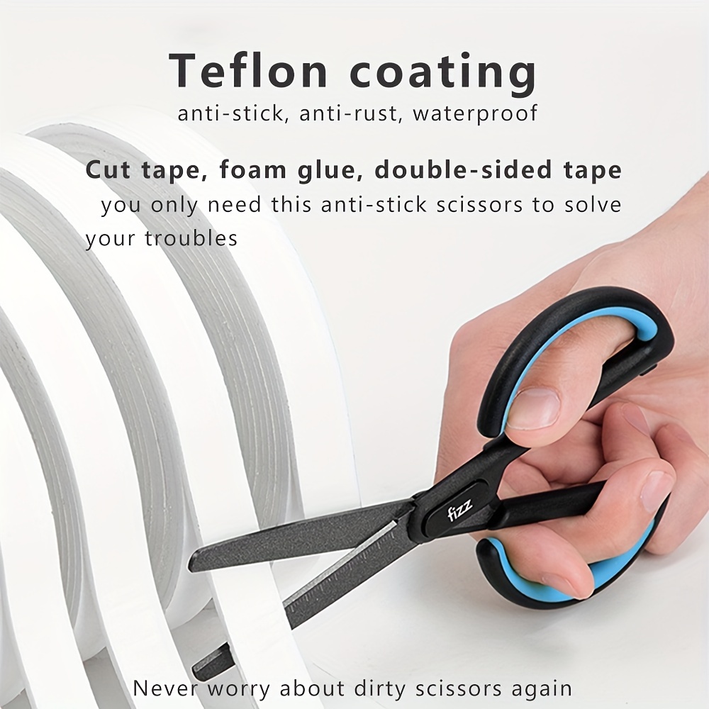 Stainless Steel Office Scissors Teflon Anti rust Anti stick - Temu