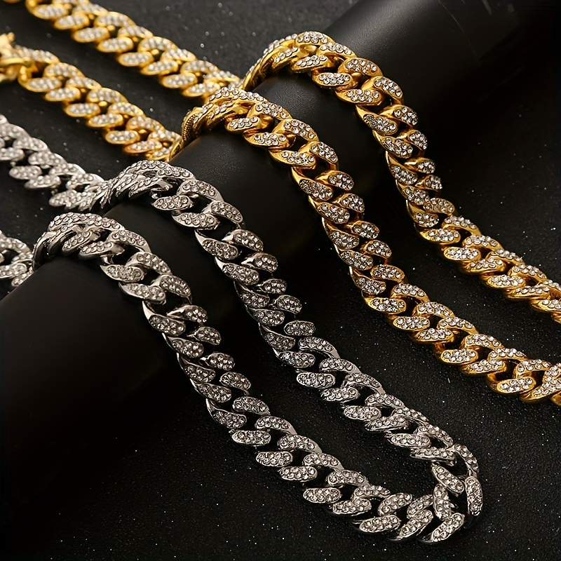 Hip Hop Geometric Cuban Chain Necklace Fashionable High - Temu