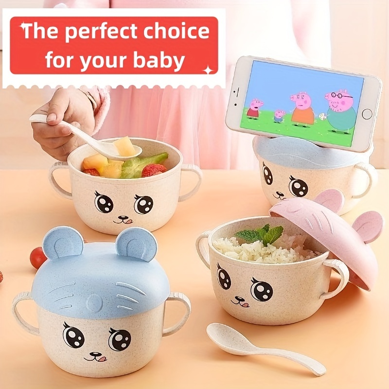 Children's Bowl Baby And Toddler Cartoon Double handle - Temu