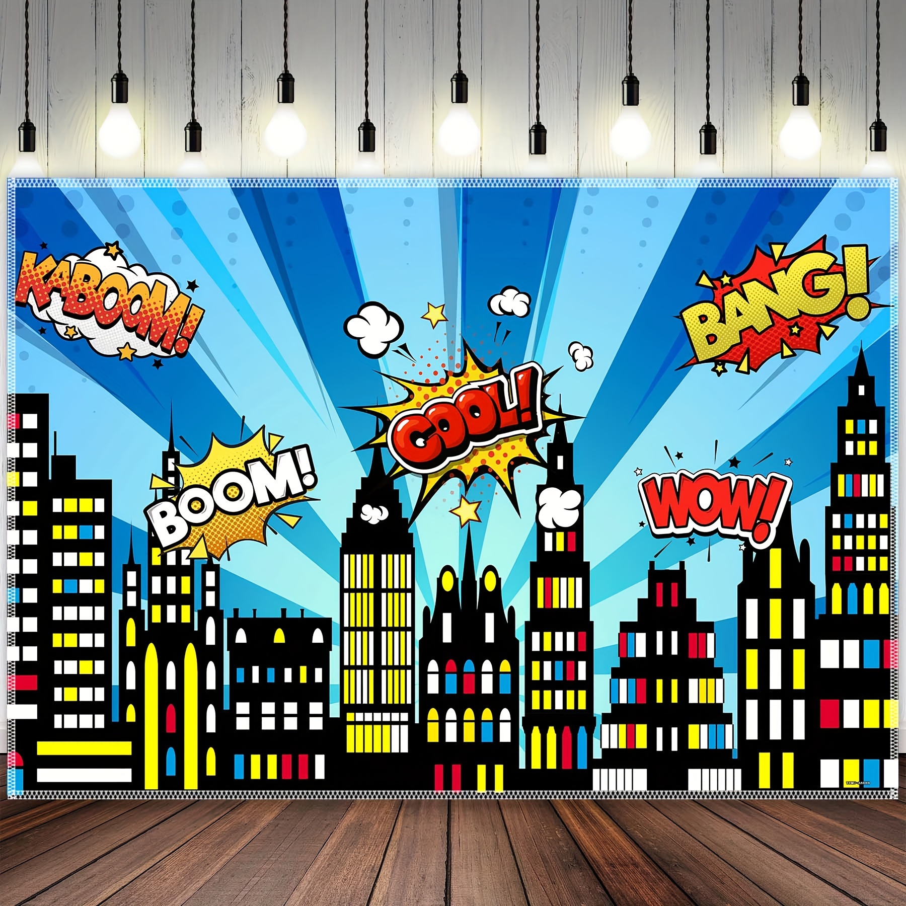 Super Girl Party Photo Backdrop Children Wall Background Birthday  Decorations