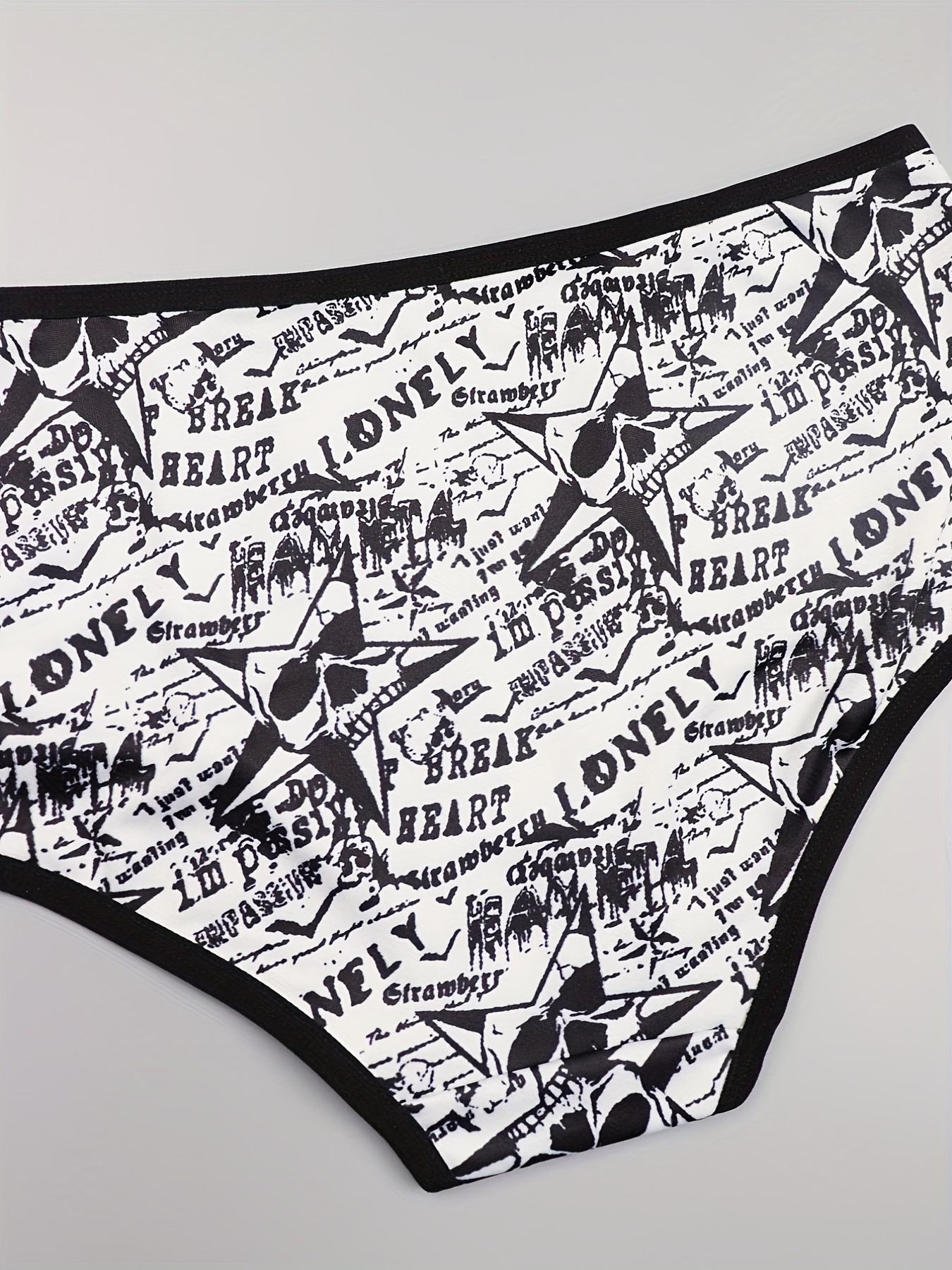 Punk Skull Pattern Briefs Comfy Funny Halloween Stretchy - Temu