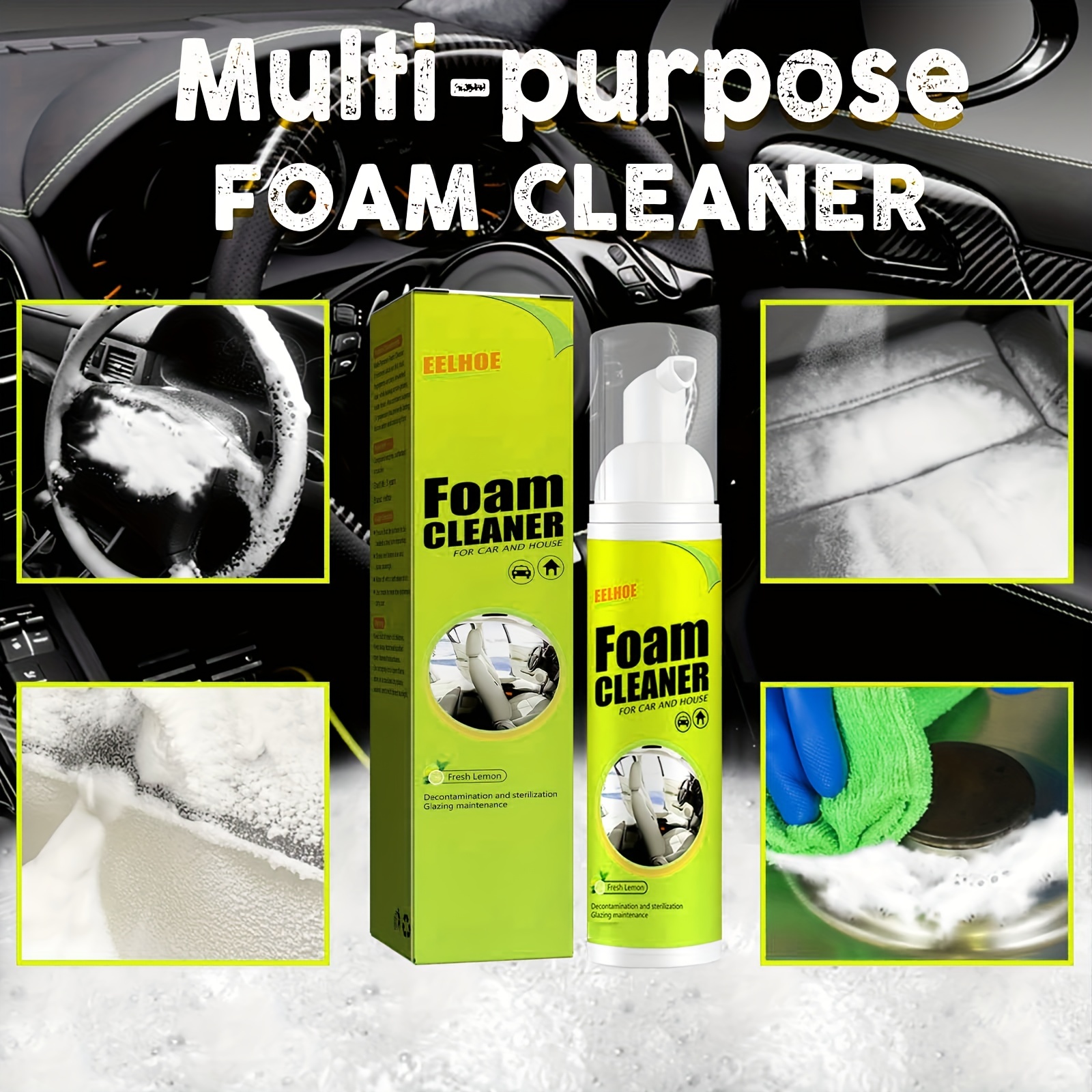 Car Fabric Roof Interior Cleaning Product Washing-free Powerful Stain  Removal Safety Belt Seat Cleaner Car Wash Accessories