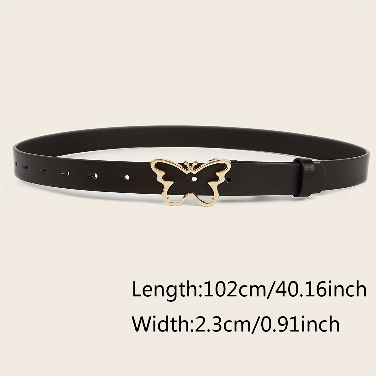 3pcs Butterfly Designed Women's Thin Waist Belt for Party and Daily Wear Dress, 80 Animal Multicolor