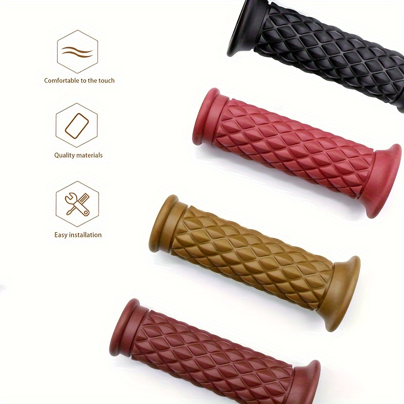 Motorcycle Hand Grips Non Slip Handlebar Grips Rubber - Temu