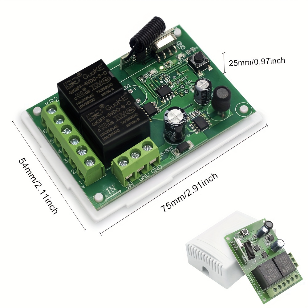 433.92mhz 6v 12v 24v 10a 4ch Relay Module Receiver Ev1527 - Temu