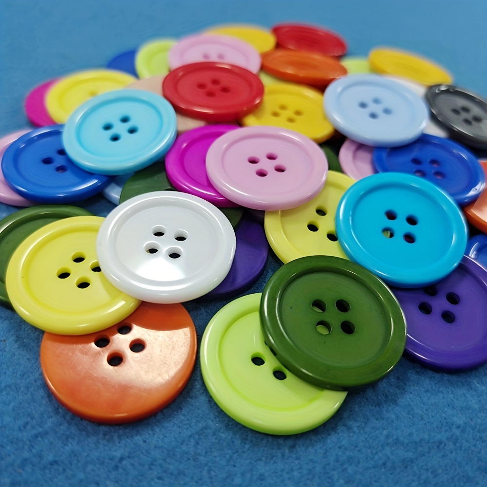 Bottoni da 30 mm, Bottoni colorati in resina, Bottoni da cucito, Bottoni  rotondi, Bottoni artigianali, Bottoni a 4 fori Confezioni da 5, 10 o 15  bottoni C2-04 -  Italia