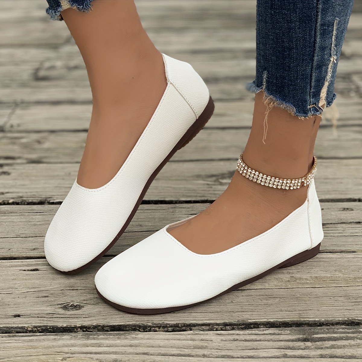 Plain flat sale shoes