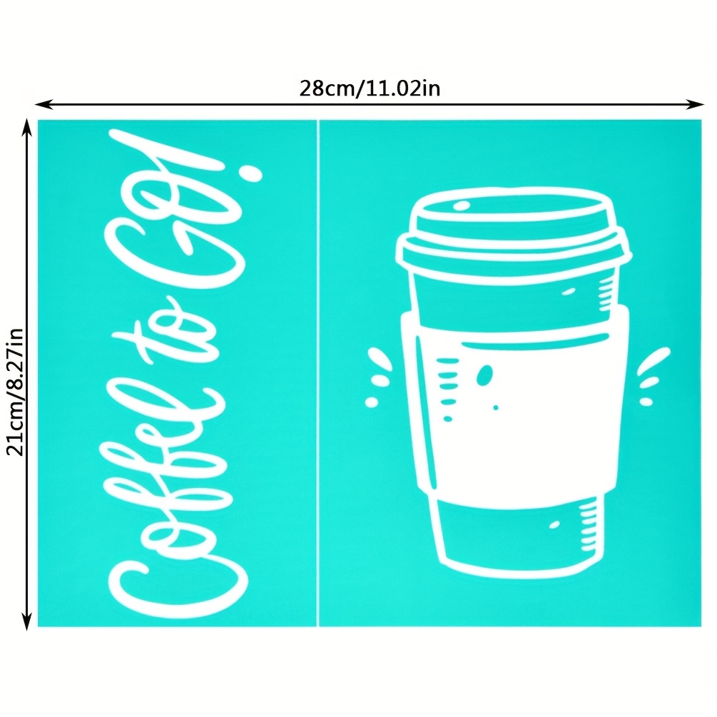 Reusable Silk Screen Print Stencil Coffee Time Camping - Temu