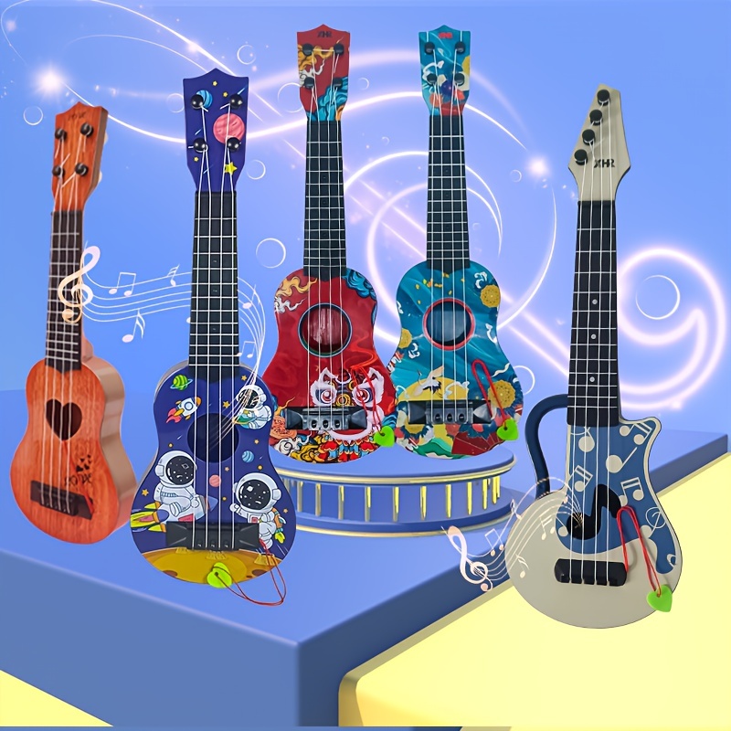Mini guitare en bois pour enfants, jouet éducatif, Ukulele, 6 cordes,  Instruments de musique, cadeau pour les amoureux de la musique, accessoire  de jeu - AliExpress