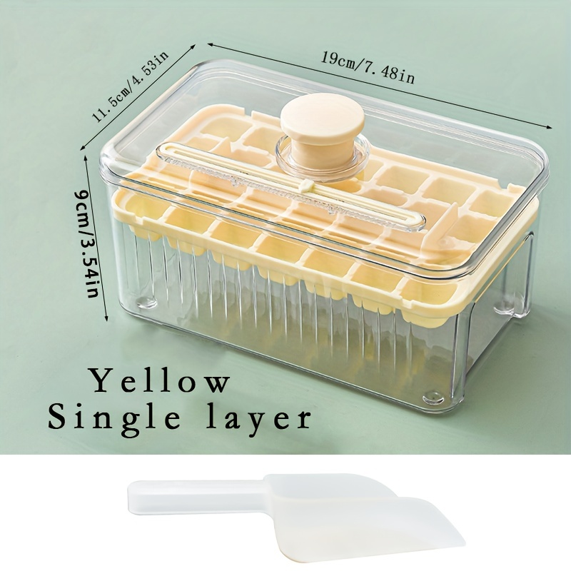 Dropship 1pc Ice Cube Mold Freeze Ice Tray Silicone Ice Box Food Grade Food  Supplement Refrigerator Tool Freezing Household Small Box With Lid to Sell  Online at a Lower Price