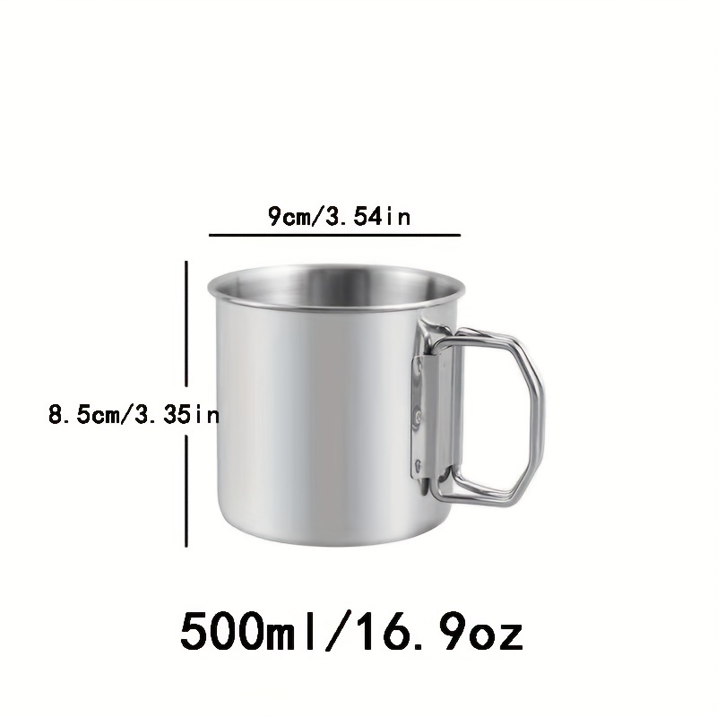 304 Stailess Steel Mug Matcha 1Pcs Green Foldable Handle Portable Travel  Camping Cup 300ML Coffee Milk Tea Cup Tumbler Water Mug - AliExpress
