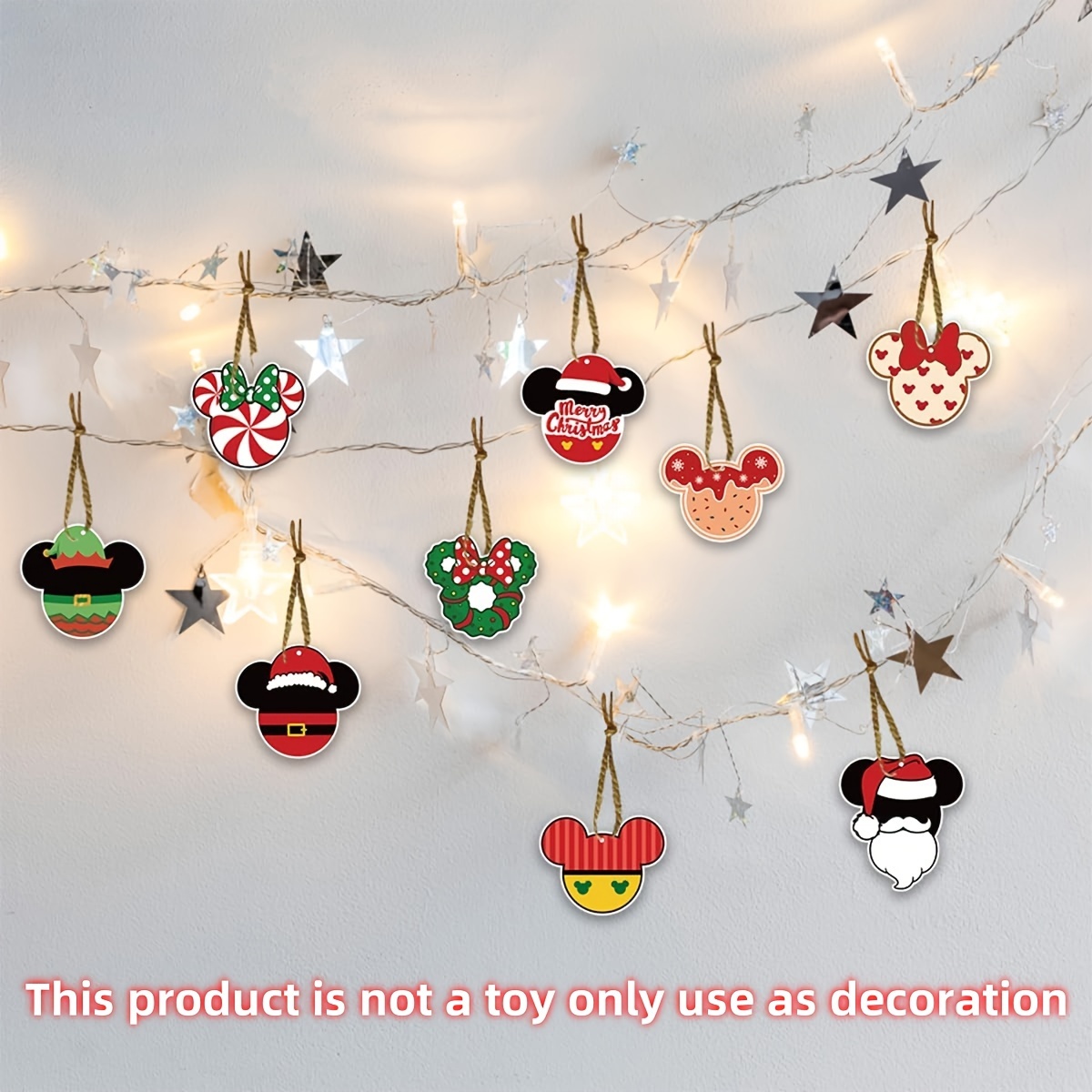 Christmas Mouse Wooden Hanging Ornament Decoration Mouse - Temu