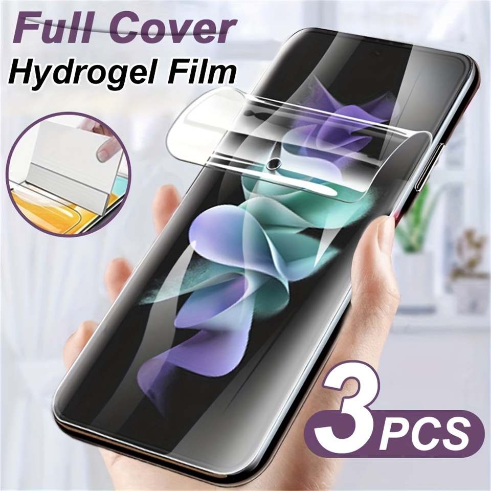 

3pcs Soft Hydrogel Film Screen Protector For Samsung Galaxy Z Flip 5/ Z Flip 4/ Z Flip 3/ Z Flip 5g Flip3 Flip4 Flip5 Zflip Zflip3 Zflip4 Zflip5 - Full Coverage!