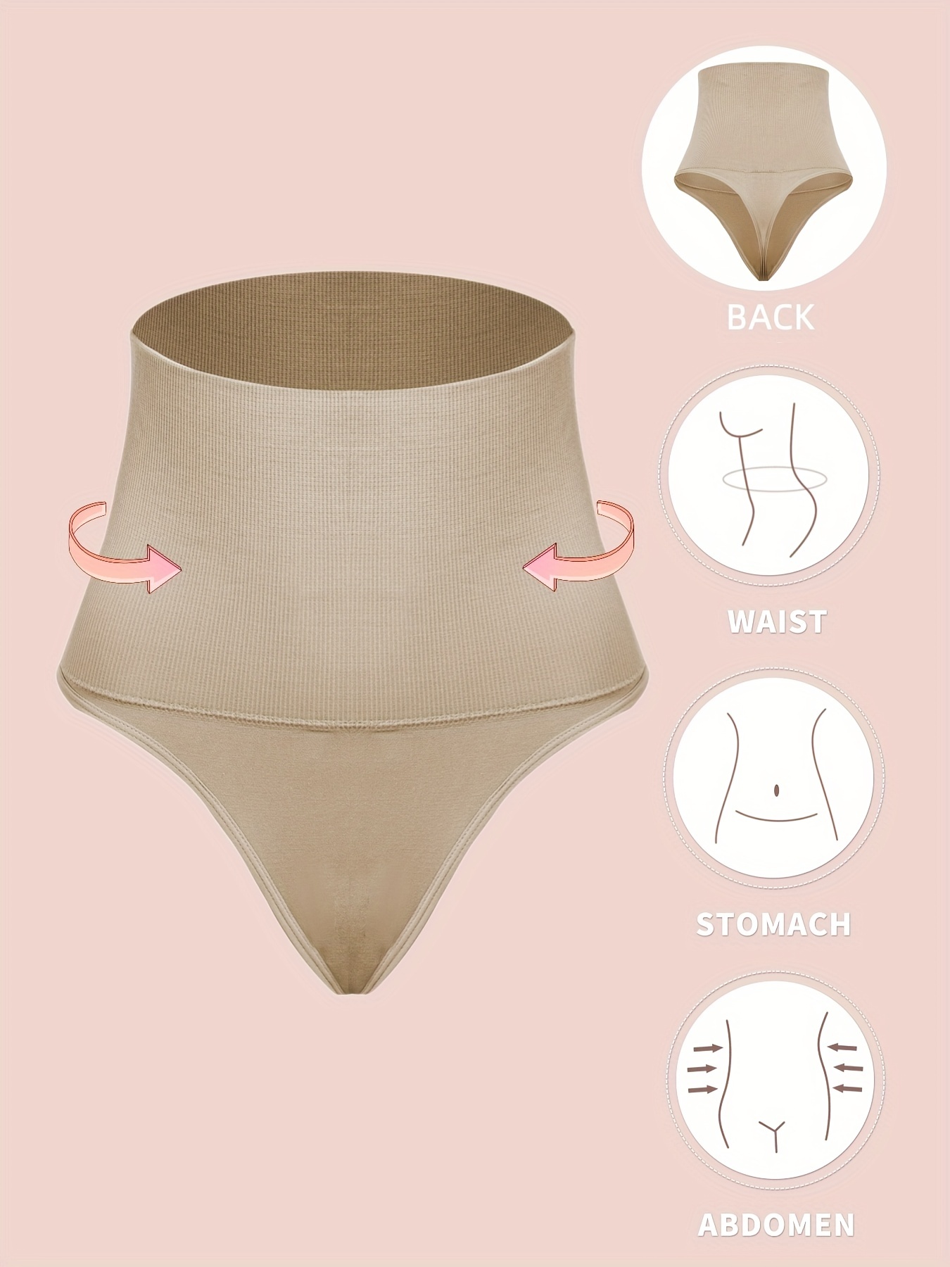 Breathable Compression Thong Shapewear Women Tummy Control - Temu Canada