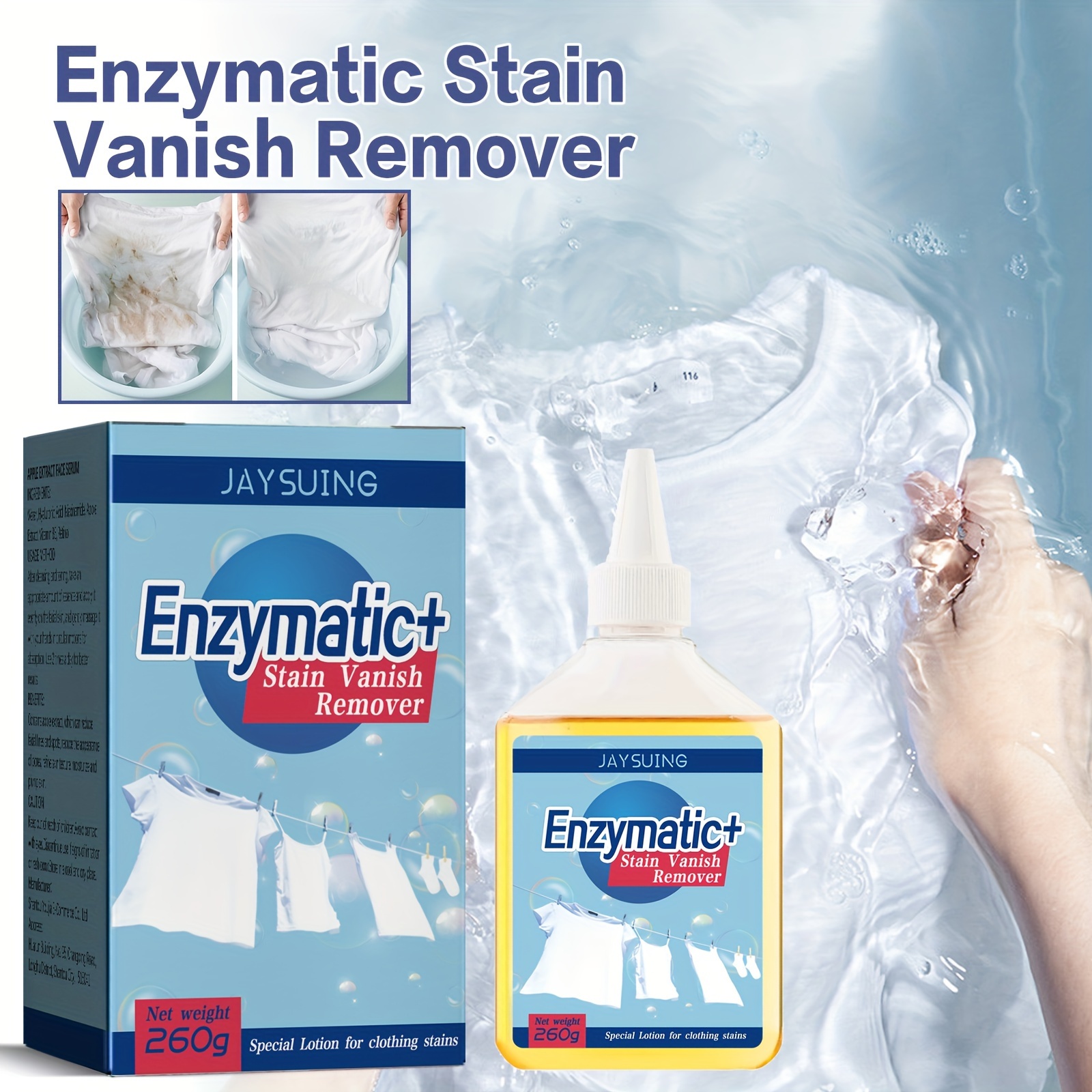 Emergency Stain Rescue Stain Remover,Fabric Rust Stain Remover Strong Clothes Rust Remover,waterless Clothing Cleaner,Quick and Easy Dirt Spot