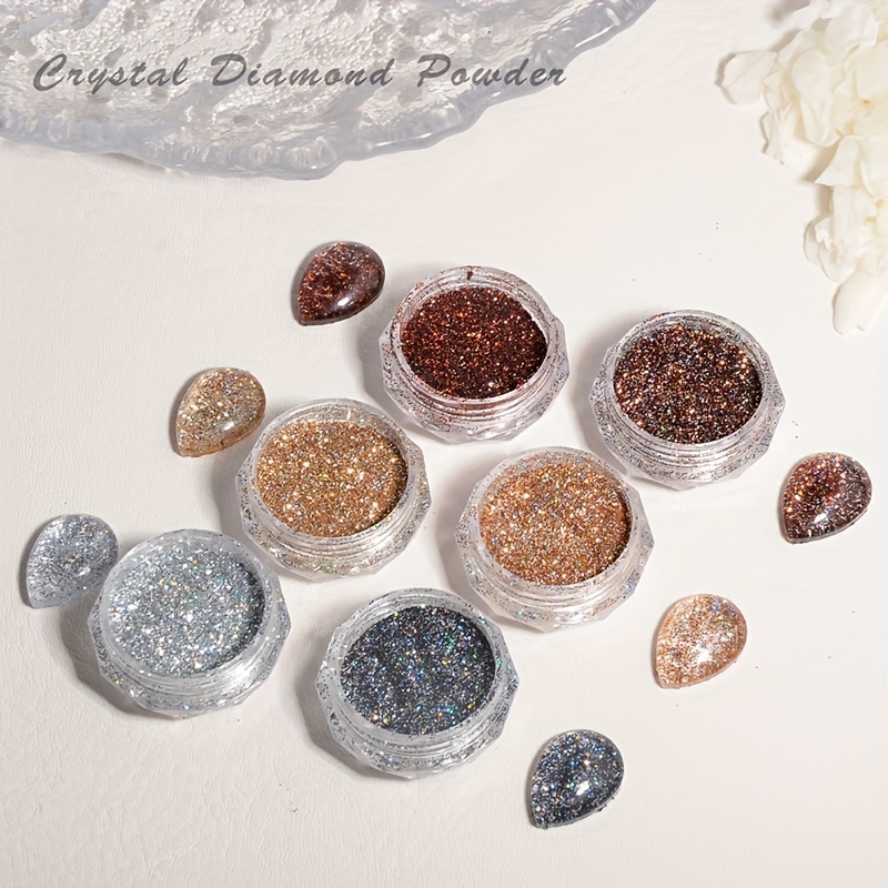 6 Jars Sparkling Broken Diamond Nail Powder Laser Reflective Nail Glitter  Dust Fine Shiny Pigment Holographic Super Bright Party Nightclub For Nail  Art Decorations - Temu