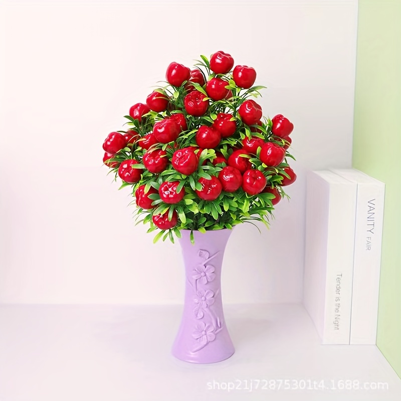 Home Decor Small Fake Flowers Christmas Red Fruit Berry Bean Bouquet Branch  Simulation Flower Bean Artificial Decorations - China Christmas Flower and  Christmas Berry price