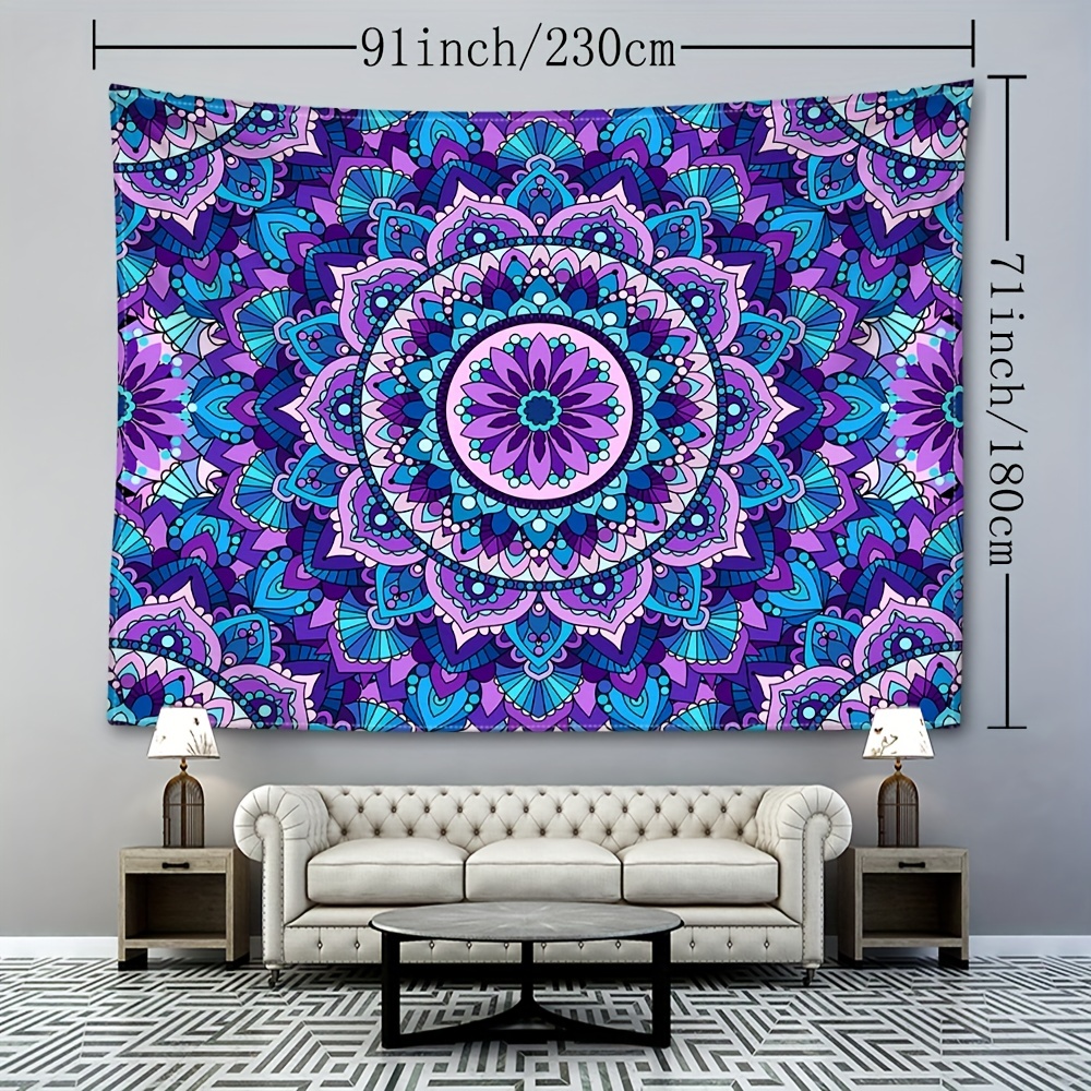 Purple and gold online tapestry