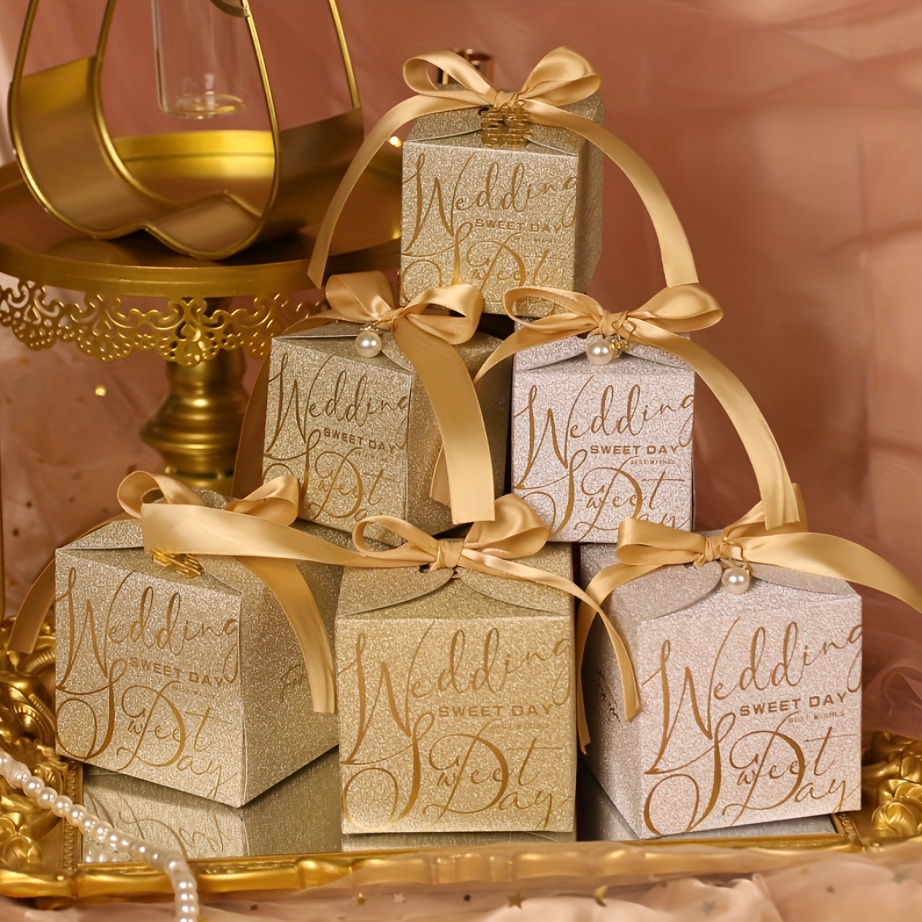 Luxury Golden Candy Box Exquisite Wedding Gift Box For Small - Temu