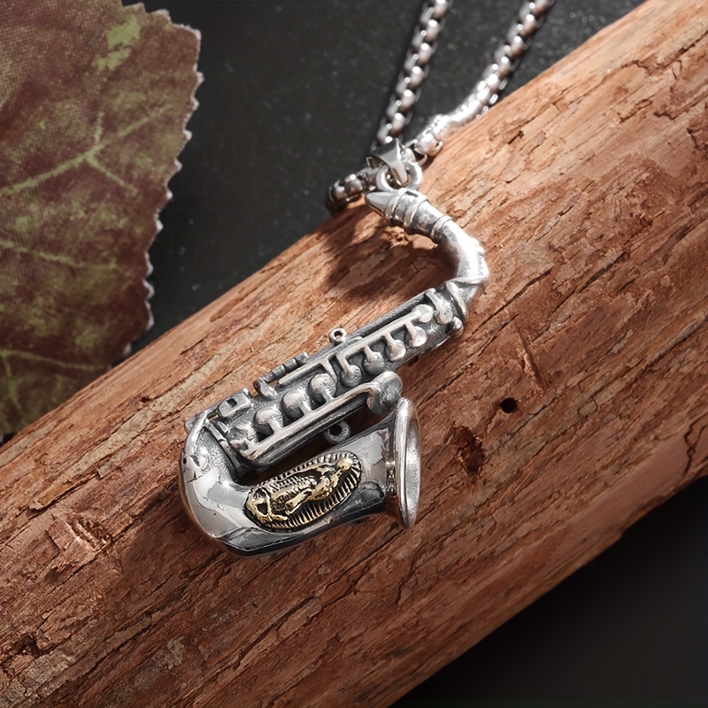 Charm Colgante De Saxofón En Plata De Ley 925 Para Collar O Pulsera – Regalo Musical Para Mujer (713189-000)