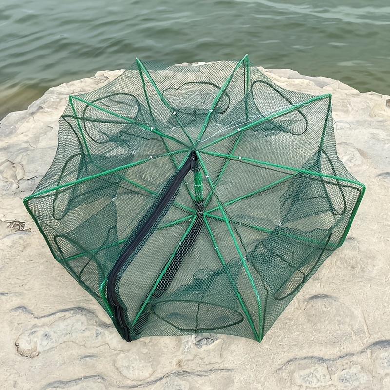 7 Holes Mesh Automatic Folding Round Fish Trap Net for Crab Shrimp Min – MK  Aquarium Store