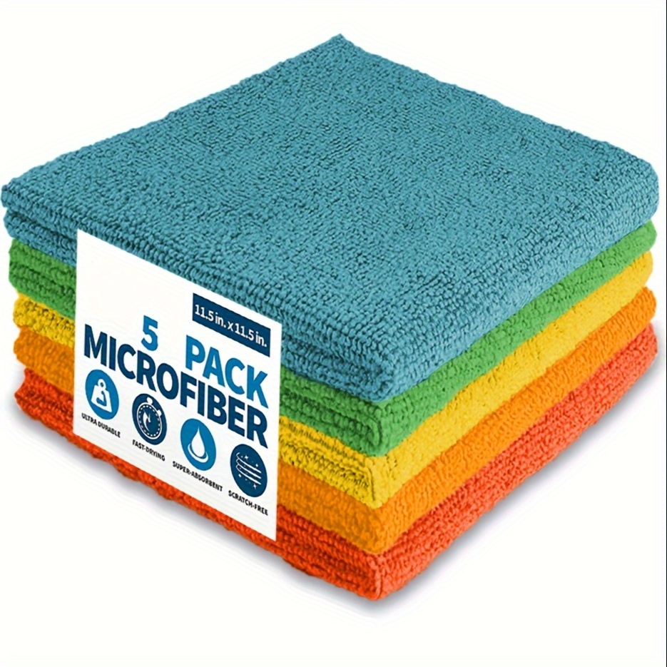 10 PCS Kitchen Towel Dish Cloth Super Absorbent Microfiber Tea Towels  30x30cm
