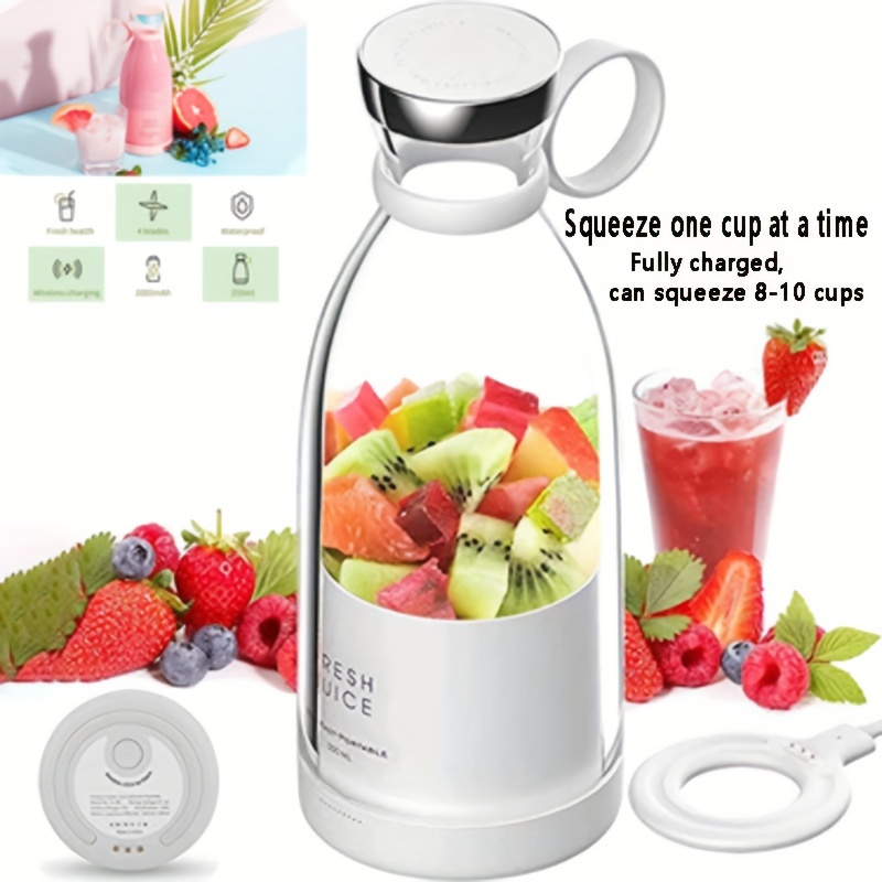 Portable Small Electric Juicer Stainless Steel Blade Cup Fruit Smoothie  Blender