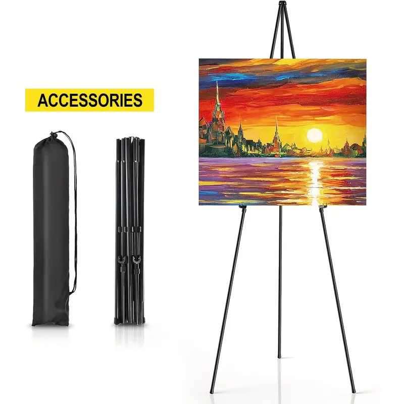 Display Black Easel Stands Artist Instant Tripod Collapsible - Temu