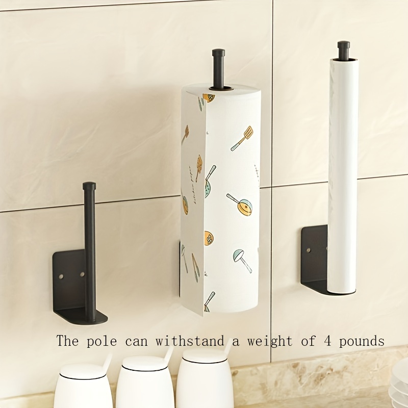 Hanging Paper Towel Holder With Damper Kitchen Cabinet - Temu
