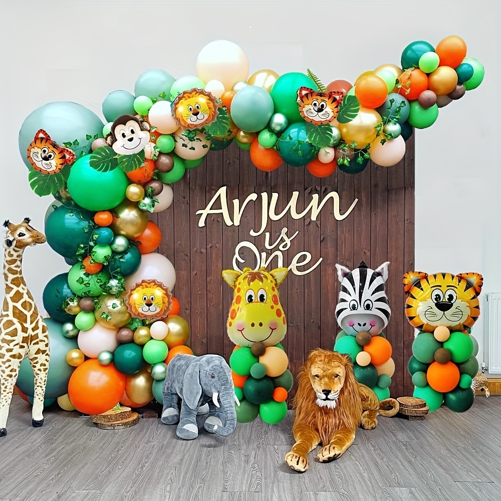 Corona de cumpleaños animales de la selva
