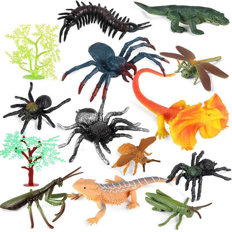 22 piezas de juguetes de insectos de plástico, mini juego de insectos de  plástico, bichos de juegos variados, insectos realistas juguete para niños,  insectos plásticos juguetes para insectos para la : 