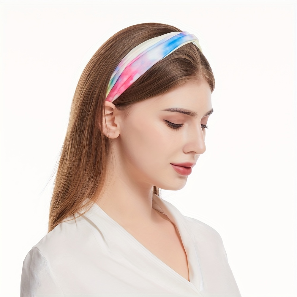 Boho Tie Dye Knotted Headband Bohemian Hair Accessory