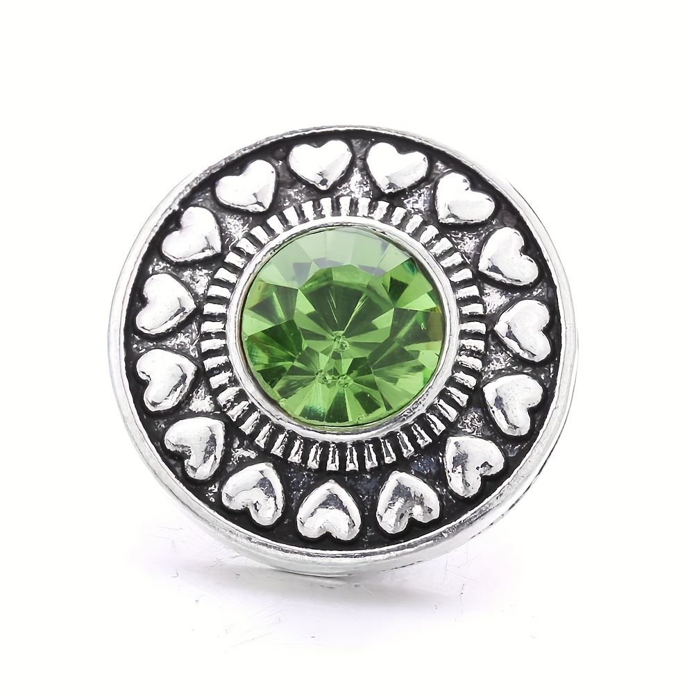 Crystal Round Button Bracelet Pendant DIY Accessory Women