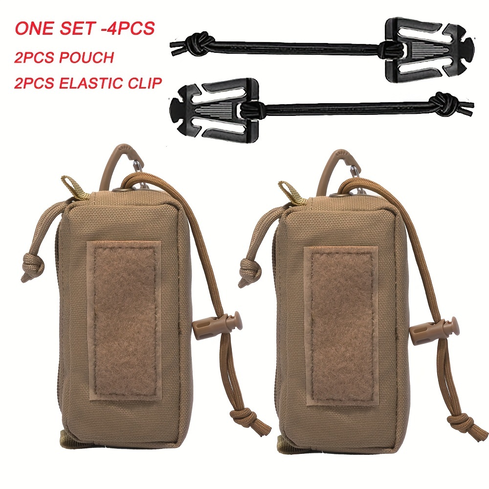 Molle Edc Pouches With Patches And Elastic Clips Tactical - Temu