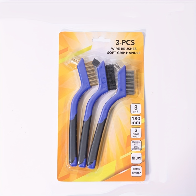 1pc Wire Brush Stainless Steel Copper Nylon Cleaning Brushes Metal