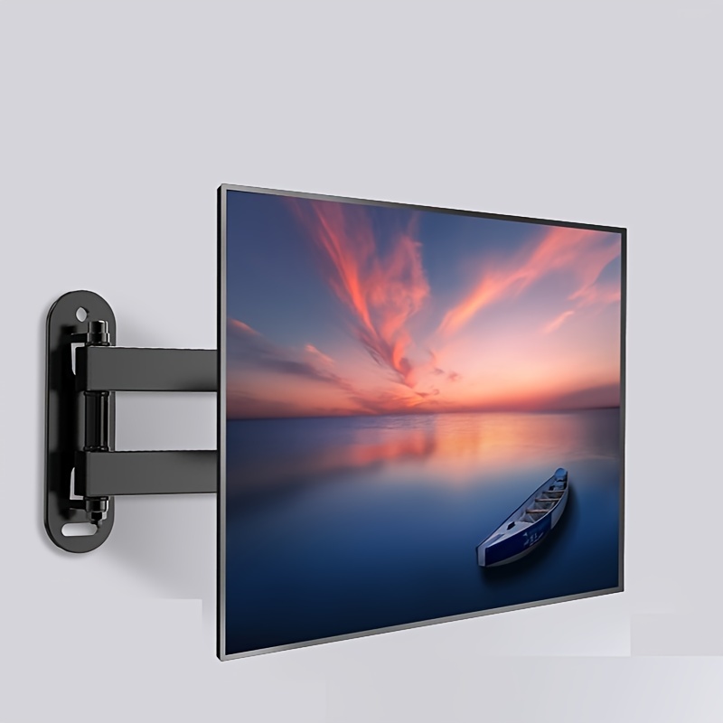 MOUNTUP Soporte de pared para TV, soporte de TV de un solo perno giratorio,  movimiento completo para la mayoría de televisores curvos/pantalla plana