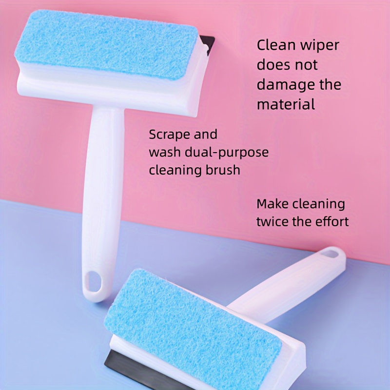 Tbest Square Shape Double-Side Magnetic Glass Cleaner Wiper with 2 Extra  Cleaning Cotton for Wi,Kitchen Cleaner Wiper window cleaning tool Magnetic  Useful Double-sided Window Glass Cleaner Wiper Bru 