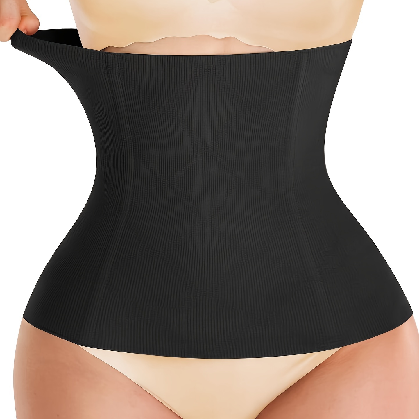 Shapewear For Women Tummy Control Plus Size Belly Band Belly Wrap Belly  Post Partum Waist Trainer Stomach Compression Shaping Pants Black L