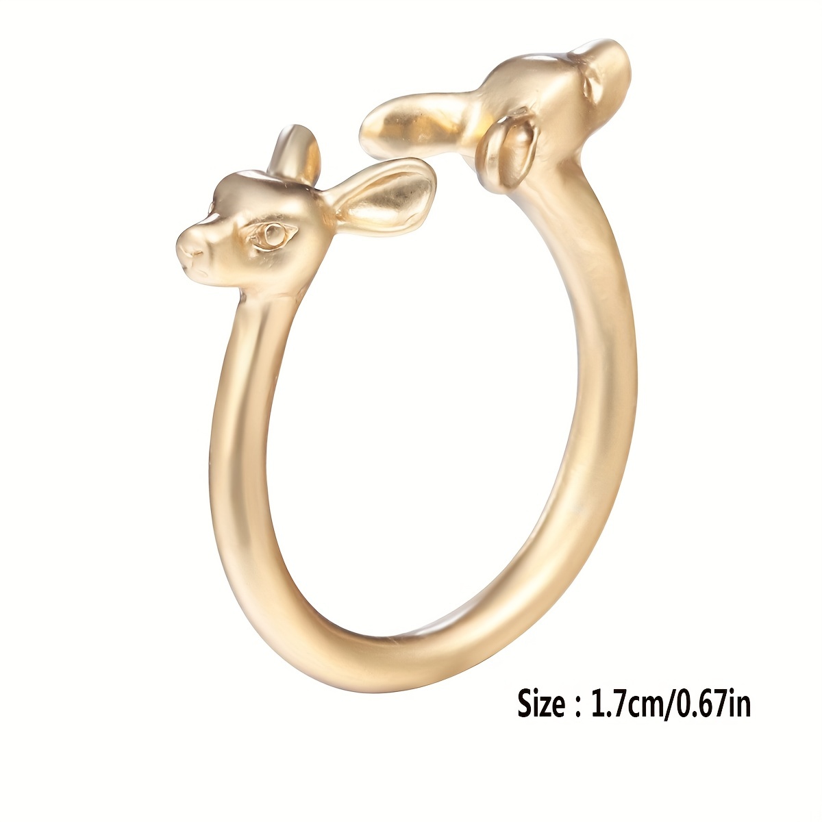 Deer Head Ring Moon Stars OK Christmas Ring Couples Wedding Gift