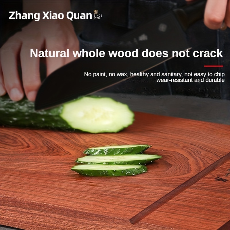 Red iron wood cutting board, household kitchen crack-resistant and mildew  resistant solid wood chopping board
