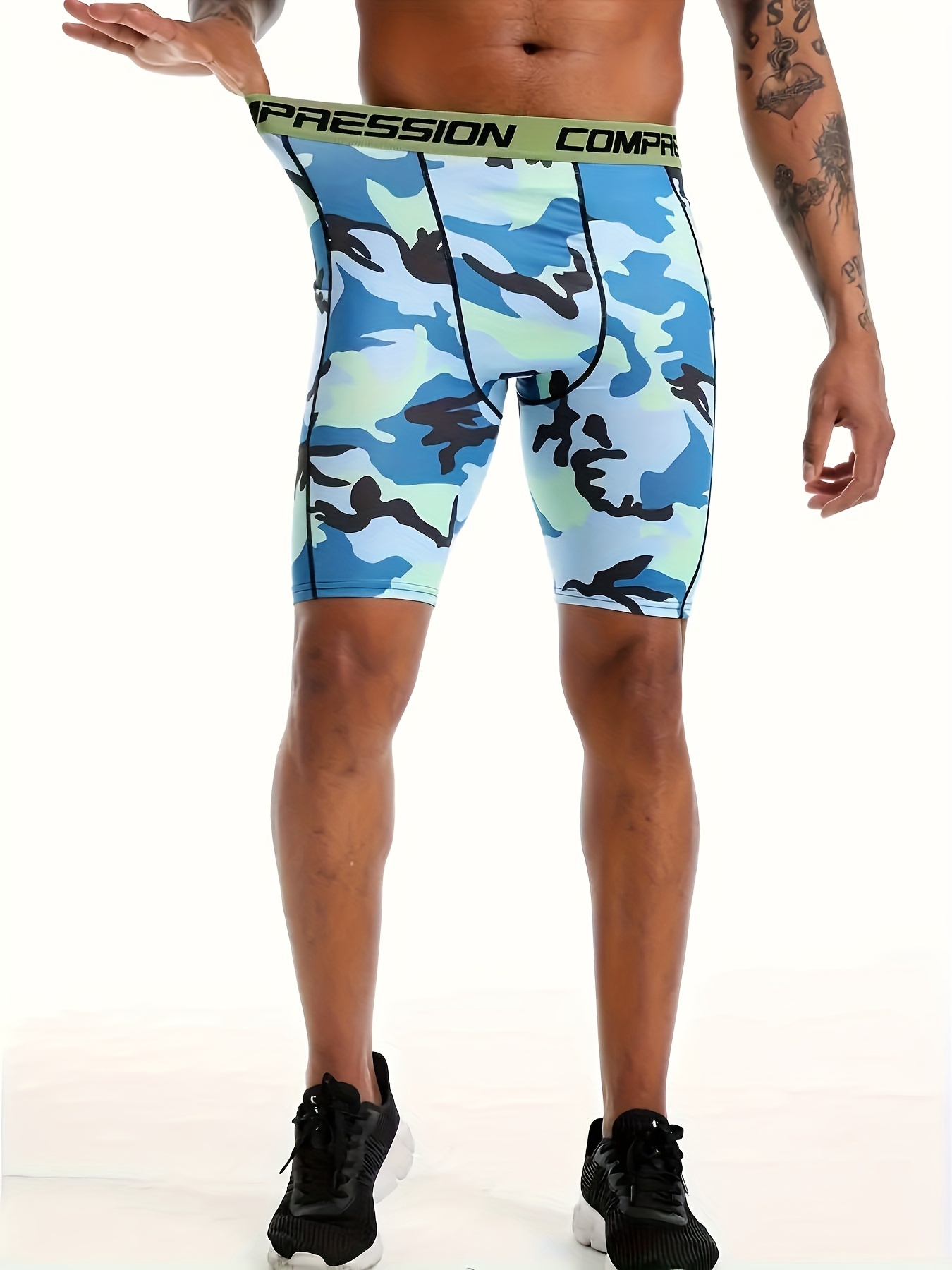 Camouflage compression shorts deals