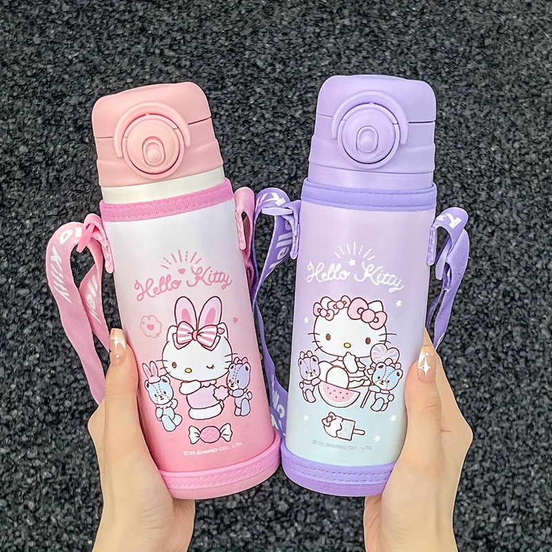 Hellokitty Stainless Steel Water Cup With Lid And - Temu