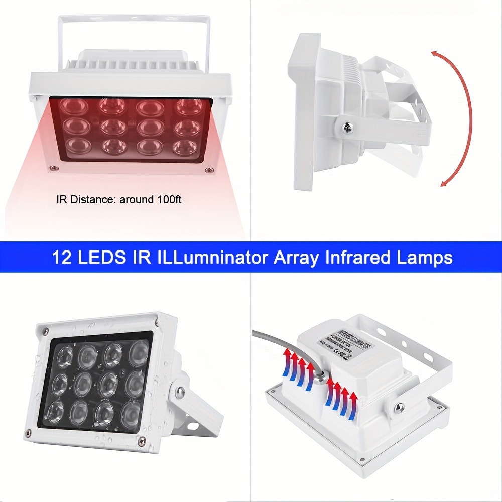 Ir Illuminator Light 12 led Cctv Ir Infrared Night Vision Temu